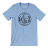 Alabama State Quarter Men/Unisex T-Shirt-Baby Blue-Allegiant Goods Co. Vintage Sports Apparel