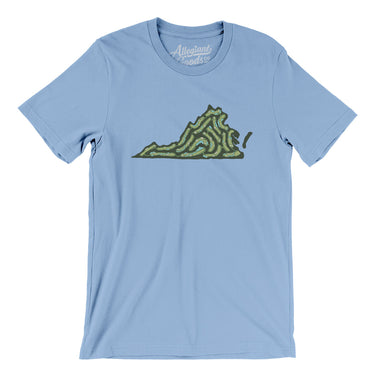 Virginia Golf Course Men/Unisex T-Shirt-Baby Blue-Allegiant Goods Co. Vintage Sports Apparel