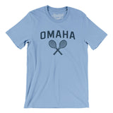 Omaha Tennis Men/Unisex T-Shirt-Baby Blue-Allegiant Goods Co. Vintage Sports Apparel