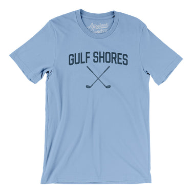Gulf Shores Golf Men/Unisex T-Shirt-Baby Blue-Allegiant Goods Co. Vintage Sports Apparel