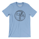 Pennsylvania State Quarter Men/Unisex T-Shirt-Baby Blue-Allegiant Goods Co. Vintage Sports Apparel