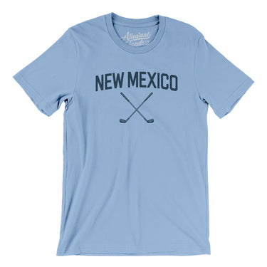 New Mexico Golf Men/Unisex T-Shirt-Baby Blue-Allegiant Goods Co. Vintage Sports Apparel