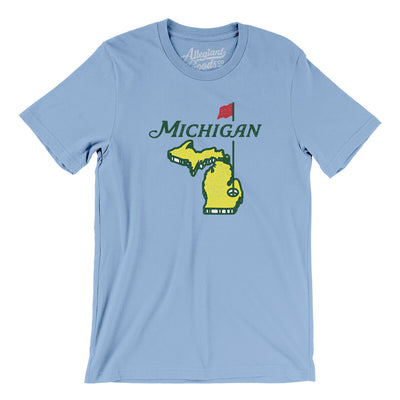 Michigan Golf Men/Unisex T-Shirt-Baby Blue-Allegiant Goods Co. Vintage Sports Apparel