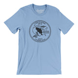 Louisiana State Quarter Men/Unisex T-Shirt-Baby Blue-Allegiant Goods Co. Vintage Sports Apparel
