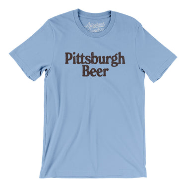 Pittsburgh Beer Men/Unisex T-Shirt-Baby Blue-Allegiant Goods Co. Vintage Sports Apparel