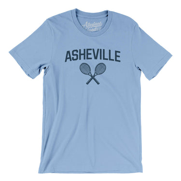 Asheville Tennis Men/Unisex T-Shirt-Baby Blue-Allegiant Goods Co. Vintage Sports Apparel