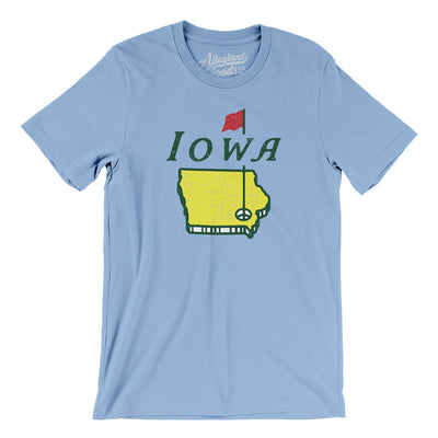 Iowa Golf Men/Unisex T-Shirt-Baby Blue-Allegiant Goods Co. Vintage Sports Apparel