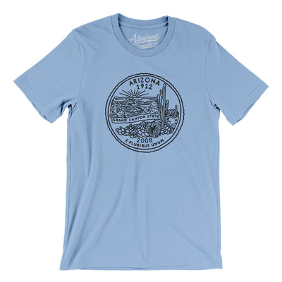 Arizona State Quarter Men/Unisex T-Shirt-Baby Blue-Allegiant Goods Co. Vintage Sports Apparel