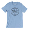 Delaware State Quarter Men/Unisex T-Shirt-Baby Blue-Allegiant Goods Co. Vintage Sports Apparel