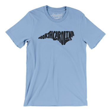 North Carolina State Shape Text Men/Unisex T-Shirt-Allegiant Goods Co. Vintage Sports Apparel