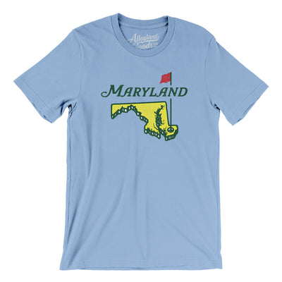 Maryland Golf Men/Unisex T-Shirt-Baby Blue-Allegiant Goods Co. Vintage Sports Apparel