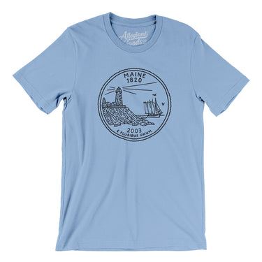 Maine State Quarter Men/Unisex T-Shirt-Allegiant Goods Co. Vintage Sports Apparel