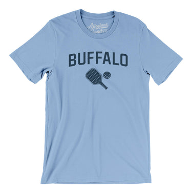 Buffalo Pickleball Men/Unisex T-Shirt-Baby Blue-Allegiant Goods Co. Vintage Sports Apparel