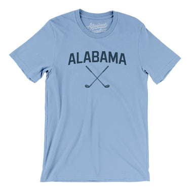 Alabama Golf Men/Unisex T-Shirt-Baby Blue-Allegiant Goods Co. Vintage Sports Apparel