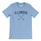 Illinois Golf Men/Unisex T-Shirt-Baby Blue-Allegiant Goods Co. Vintage Sports Apparel