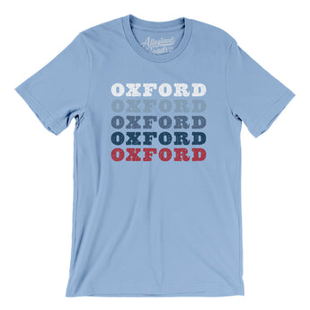 Oxford Repeat Men/Unisex T-Shirt-Baby Blue-Allegiant Goods Co. Vintage Sports Apparel