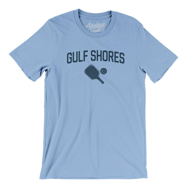 Gulf Shores Pickleball Men/Unisex T-Shirt-Baby Blue-Allegiant Goods Co. Vintage Sports Apparel