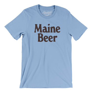 Maine Beer Men/Unisex T-Shirt-Baby Blue-Allegiant Goods Co. Vintage Sports Apparel