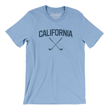 California Golf Men/Unisex T-Shirt-Baby Blue-Allegiant Goods Co. Vintage Sports Apparel