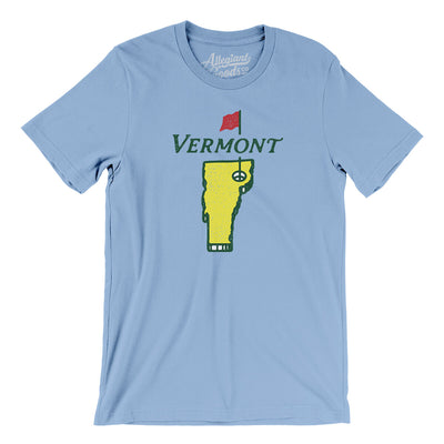 Vermont Golf Men/Unisex T-Shirt-Baby Blue-Allegiant Goods Co. Vintage Sports Apparel