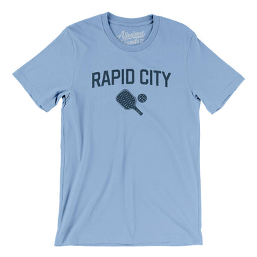 Rapid City Pickleball Men/Unisex T-Shirt-Baby Blue-Allegiant Goods Co. Vintage Sports Apparel