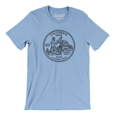 California State Quarter Men/Unisex T-Shirt-Allegiant Goods Co. Vintage Sports Apparel