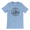 California State Quarter Men/Unisex T-Shirt-Baby Blue-Allegiant Goods Co. Vintage Sports Apparel
