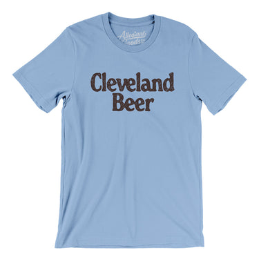 Cleveland Beer Men/Unisex T-Shirt-Baby Blue-Allegiant Goods Co. Vintage Sports Apparel