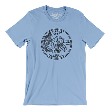 Alaska State Quarter Men/Unisex T-Shirt-Allegiant Goods Co. Vintage Sports Apparel