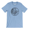 Alaska State Quarter Men/Unisex T-Shirt-Baby Blue-Allegiant Goods Co. Vintage Sports Apparel