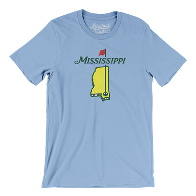 Mississippi Golf Men/Unisex T-Shirt-Baby Blue-Allegiant Goods Co. Vintage Sports Apparel