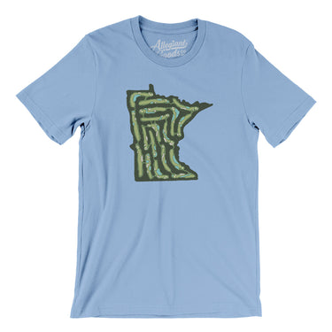 Minnesota Golf Course Men/Unisex T-Shirt-Baby Blue-Allegiant Goods Co. Vintage Sports Apparel