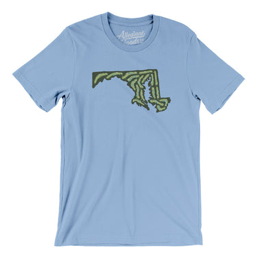 Maryland Golf Course Men/Unisex T-Shirt-Baby Blue-Allegiant Goods Co. Vintage Sports Apparel