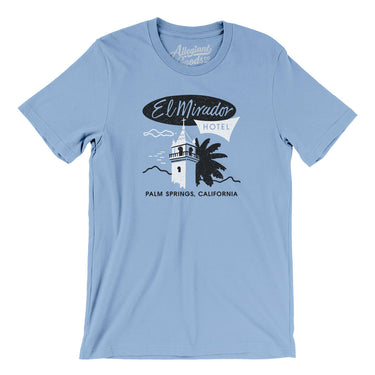 El Mirador Hotel Palm Springs Men/Unisex T-Shirt-Baby Blue-Allegiant Goods Co. Vintage Sports Apparel