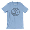 Montana State Quarter Men/Unisex T-Shirt-Baby Blue-Allegiant Goods Co. Vintage Sports Apparel