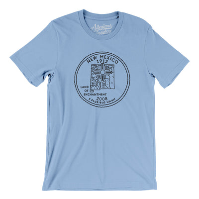 New Mexico State Quarter Men/Unisex T-Shirt-Baby Blue-Allegiant Goods Co. Vintage Sports Apparel