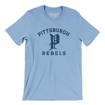 Pittsburgh Rebels Men/Unisex T-Shirt-Baby Blue-Allegiant Goods Co. Vintage Sports Apparel