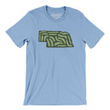 Nebraska Golf Course Men/Unisex T-Shirt-Baby Blue-Allegiant Goods Co. Vintage Sports Apparel