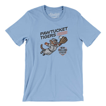 Pawtucket Tigers Men/Unisex T-Shirt-Baby Blue-Allegiant Goods Co. Vintage Sports Apparel