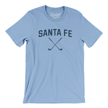 Santa Fe Golf Men/Unisex T-Shirt-Baby Blue-Allegiant Goods Co. Vintage Sports Apparel