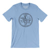 Illinois State Quarter Men/Unisex T-Shirt-Baby Blue-Allegiant Goods Co. Vintage Sports Apparel