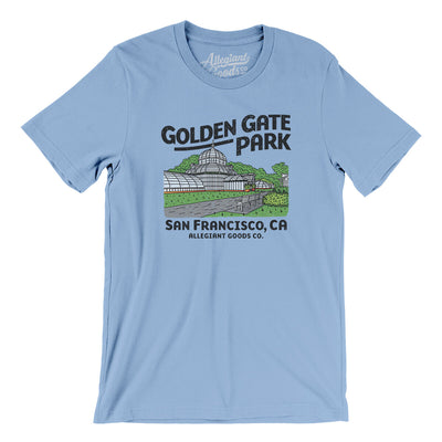Golden Gate Park Men/Unisex T-Shirt-Baby Blue-Allegiant Goods Co. Vintage Sports Apparel