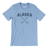 Alaska Golf Men/Unisex T-Shirt-Baby Blue-Allegiant Goods Co. Vintage Sports Apparel