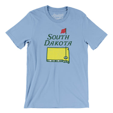 South Dakota Golf Men/Unisex T-Shirt-Baby Blue-Allegiant Goods Co. Vintage Sports Apparel