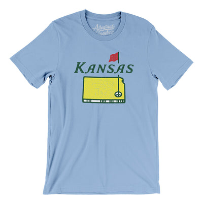 Kansas Golf Men/Unisex T-Shirt-Baby Blue-Allegiant Goods Co. Vintage Sports Apparel