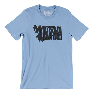 Montana State Shape Text Men/Unisex T-Shirt-Allegiant Goods Co. Vintage Sports Apparel