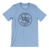 Tennessee State Quarter Men/Unisex T-Shirt-Baby Blue-Allegiant Goods Co. Vintage Sports Apparel