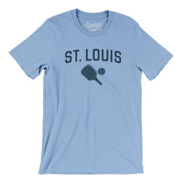 St. Louis Pickleball Men/Unisex T-Shirt-Baby Blue-Allegiant Goods Co. Vintage Sports Apparel