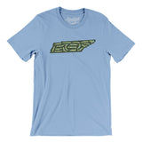 Tennessee Golf Course Map Men/Unisex T-Shirt-Baby Blue-Allegiant Goods Co. Vintage Sports Apparel