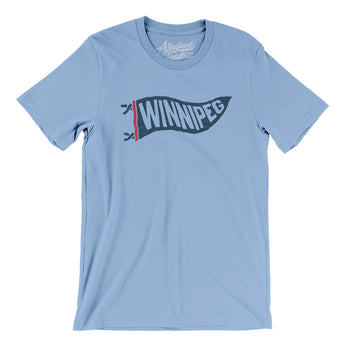 Winnipeg Pennant Men/Unisex T-Shirt-Baby Blue-Allegiant Goods Co. Vintage Sports Apparel